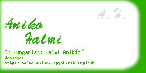 aniko halmi business card